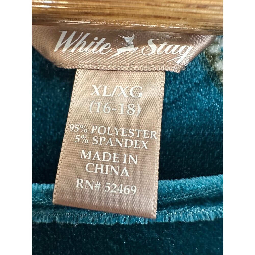 White Stag Womans Velvet Floral Top Sz 16/18 Fairygrunge 90s Boho Western Office - Picture 2 of 10